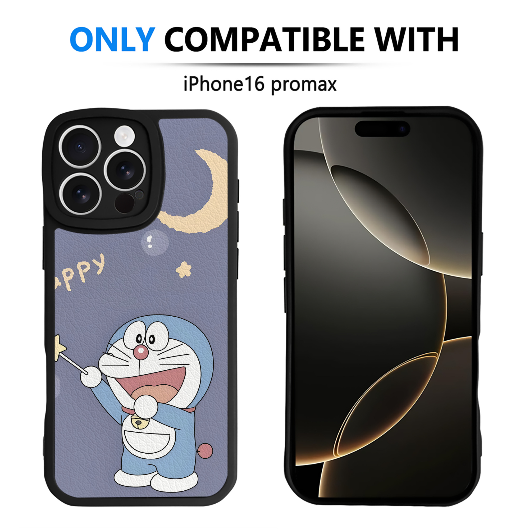 （画像用） ドラえもん Doraemon 【iPhone 16シリーズ対応】シリコンスマホケース（レザー調） 材質：シリコン